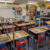 Social Distancing Barriers in an Elementary School Classroom