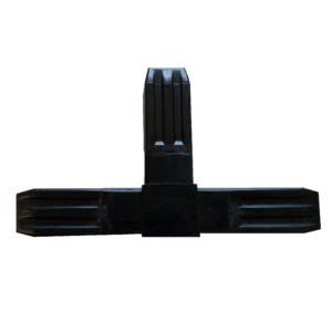 100-304-S  3-Way Black Steel-Core "T" Connector