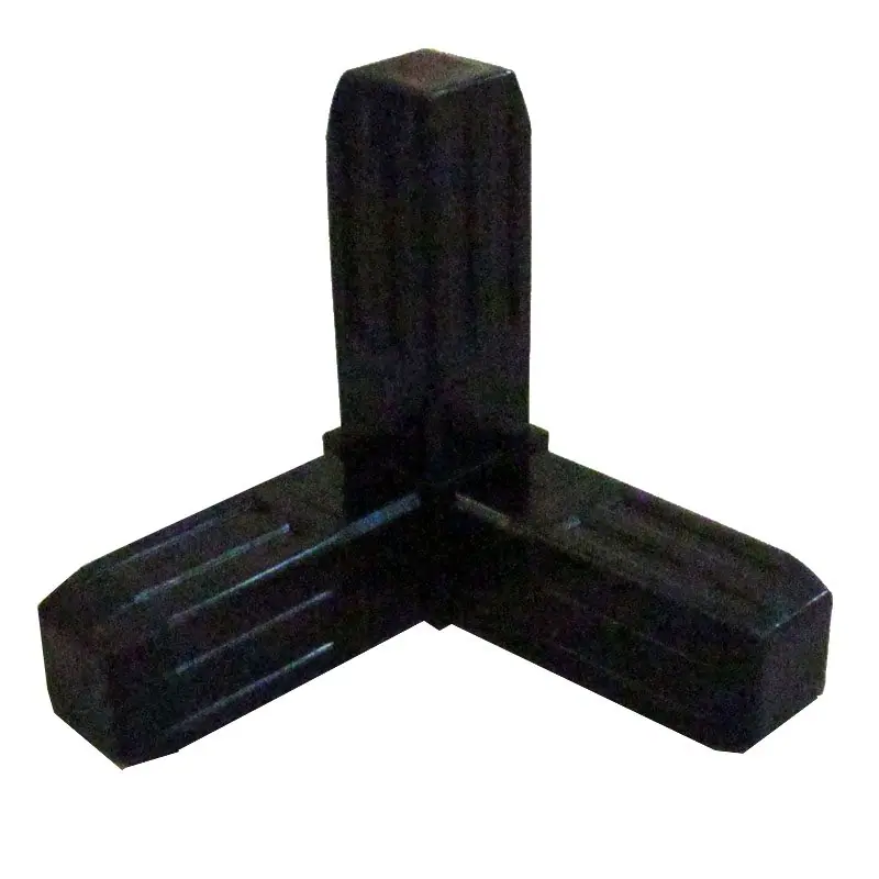 100-308-S  3-Way Black Steel-Core Corner Connector