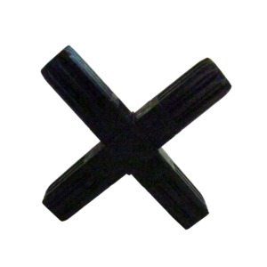 100-312-S 4-Way Black Cross Connector, Hammer Fit