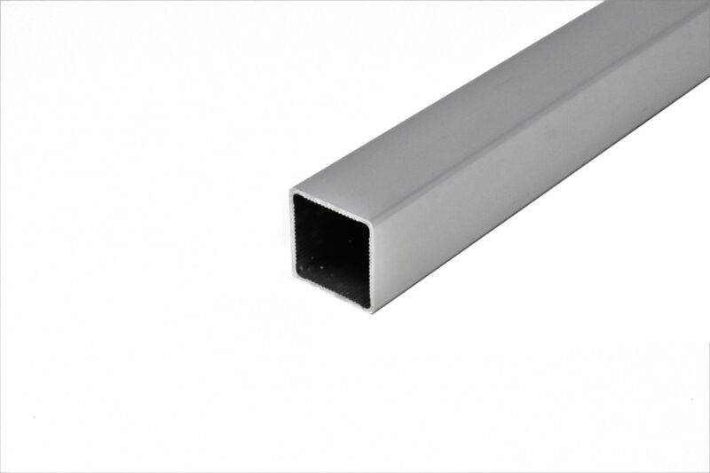 100-100 Standard Square Extrusion by EZTube 1" Square Tube. 100-100 is a standard square extruded aluminum tube from 6063 T5 aerospace-grade aluminum. 100-100 square extrusion by EZ Tube for boltless construction framing systems.