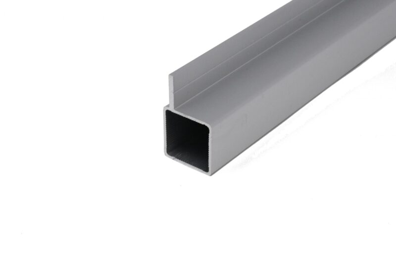 100-110 Single Fin Square Aluminum Extrusion Tube for 3/4″ Flush Panel 1.00" by EZTube for Industrial Supply