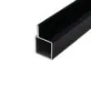 100-110 Black Single Fin Square Aluminum Extrusion Tube for 3/4″ Flush Panel 1.00" by EZTube for Industrial Supply