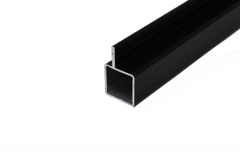 100-120-BK Single Fin Black Tube for 1/4″ Flush Panel