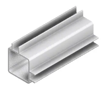 260 L-Slotted 2-Way Captive Fin Square Aluminum Extrusion for 1/4" Panel - Image 3