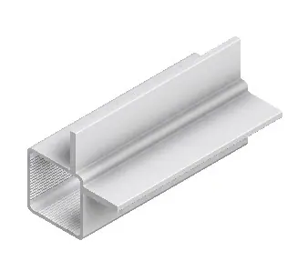 170 2-Way L-Fin Square Aluminum Extrusion for 3/4" Flush Panel - Image 2