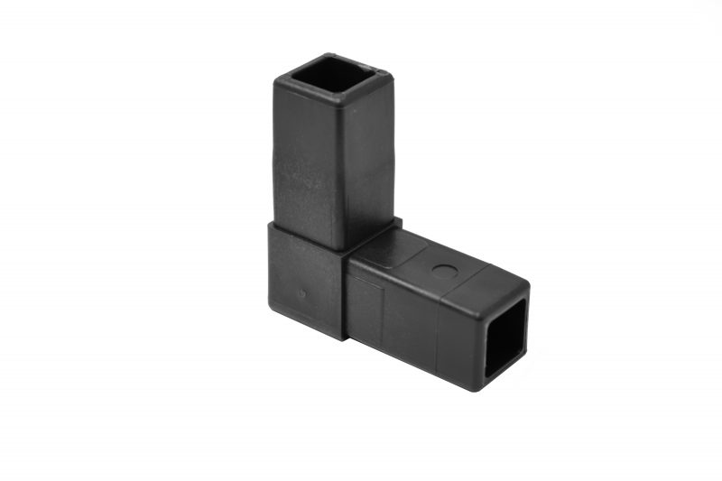 200-300-HF 2-Way Black "L" Connector, Hammer Fit