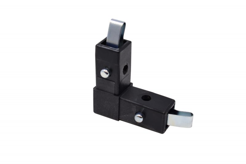 200-300-QR 2-Way Black "L" Connector, Quick-Release