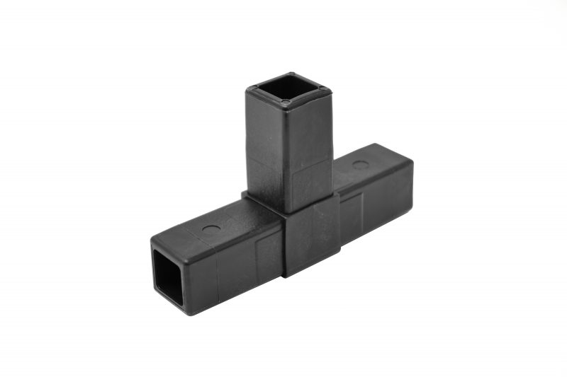 200-304-HF 3-Way Black "T" Connector, Hammer Fit