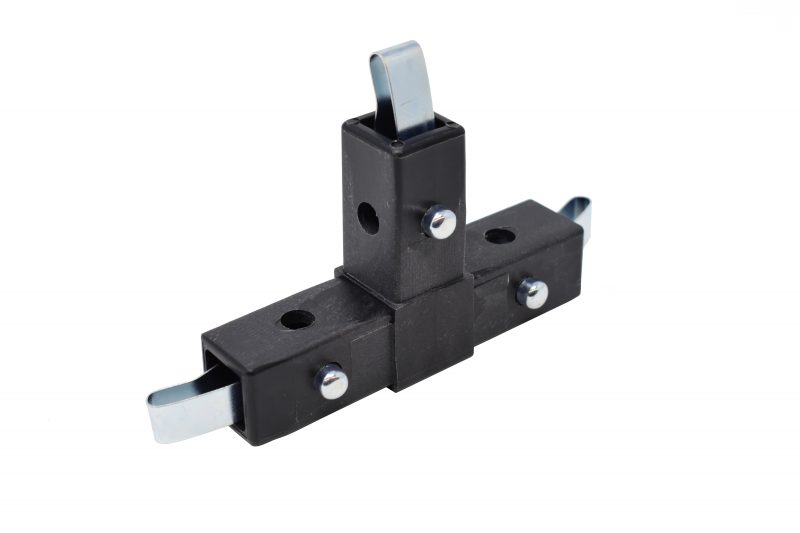 200-304-QR 3-Way Black "T" Connector, Quick-Release