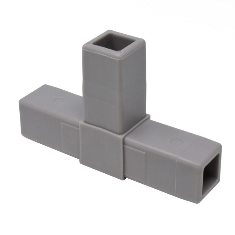 200-305-HF 3-Way Gray "T" Connector, Hammer Fit