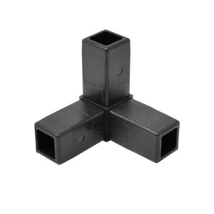 200-308-HF 3-Way Black Corner Connector, Hammer Fit