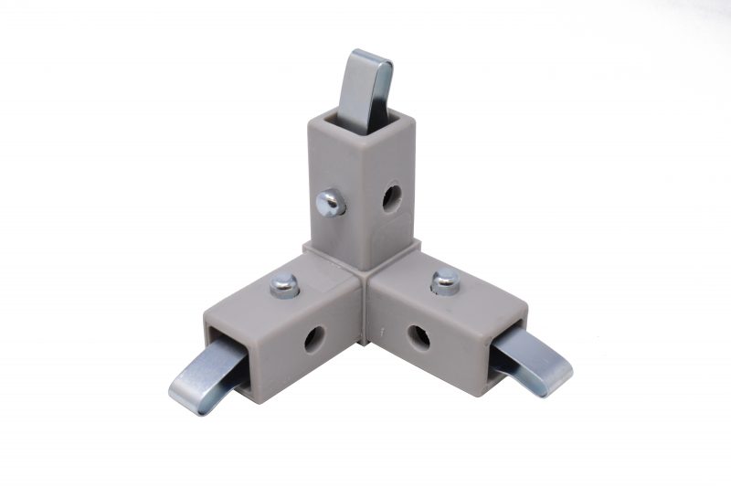 200-309-QR 3-Way Gray Corner Connector, Quick Release