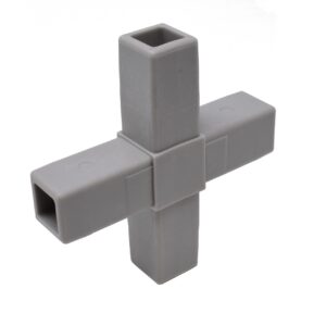 200-313-HF 4-Way Gray Cross Connector, Hammer Fit