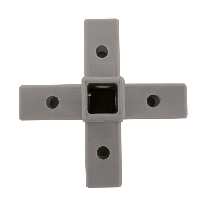 320-QR 5-Way White Composite Quick-Release Cross Connector for Square Tube - Image 5