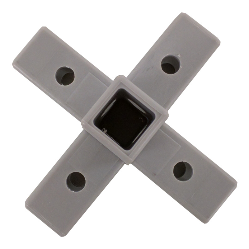 320-QR 5-Way White Composite Quick-Release Cross Connector for Square Tube - Image 4