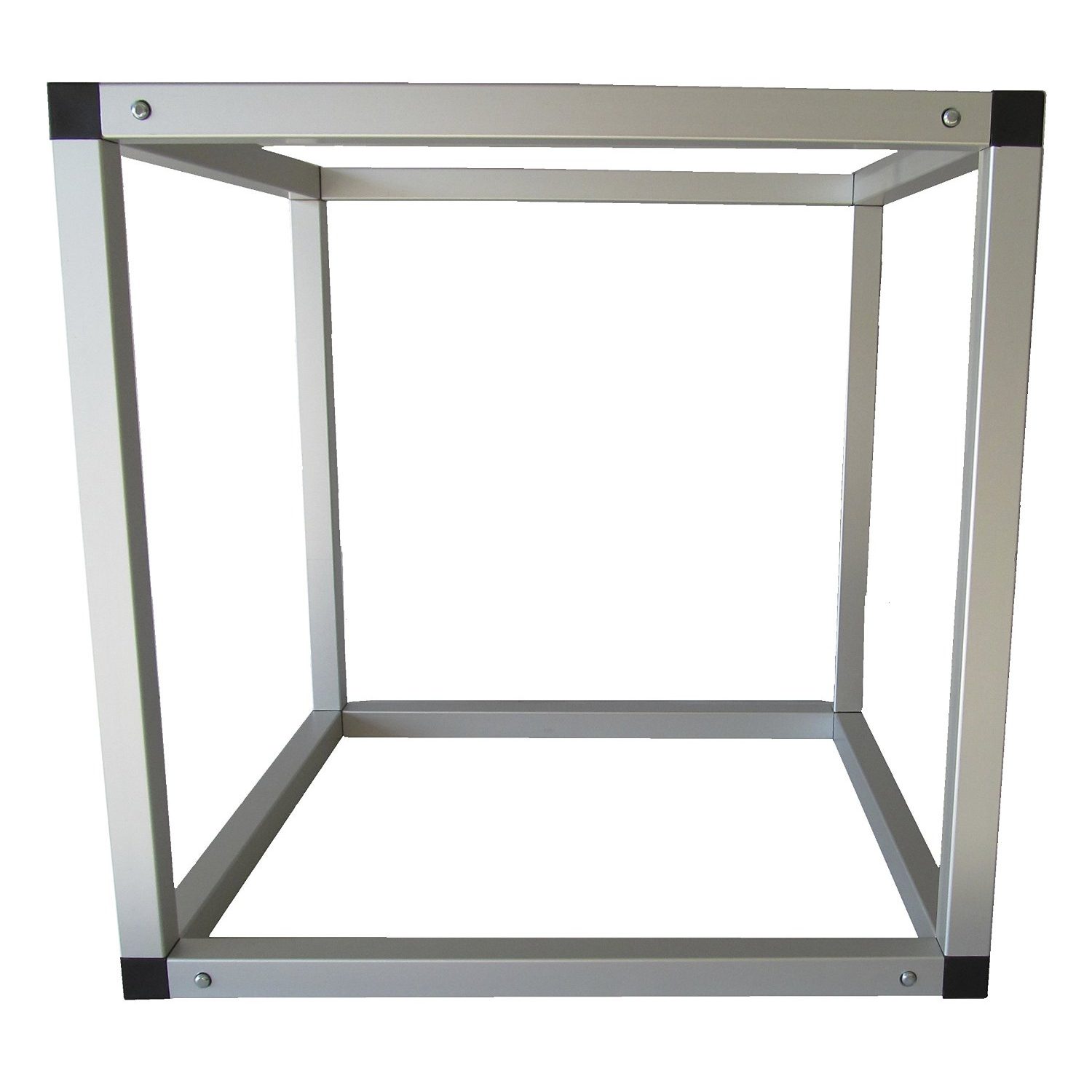 EZTube Modular Framing System Multipurpose Box built using EZTube durable aluminum tubing and quick-release composite connectors. 100-100 Standard Square Extrusion by EZTube 1" Square Tube. 100-100 is a standard square extruded aluminum tube from 6063 T5 aerospace-grade aluminum. 100-100 square extrusion by EZ Tube for boltless construction framing systems.