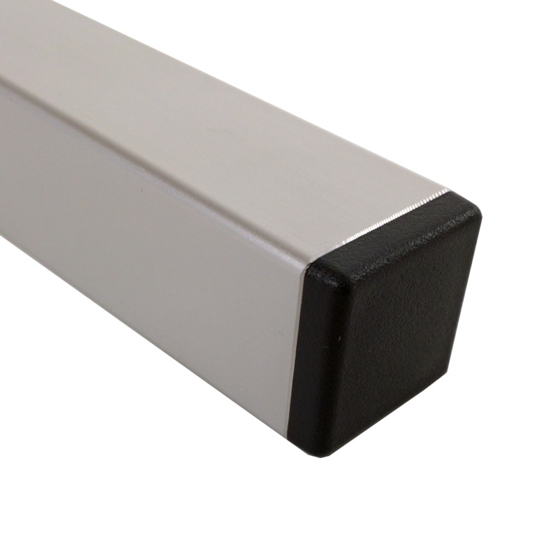 100-329 Square 1.0" Tube End Cap Plain. Cap closes off tube ends to reduce dust and create a sturdy platform. For easy tube assembly, end caps are compression fit.