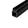 100-240-U Upper Sliding Door Track Tube for 1/4" Panel in Matte Black Powder Coating
