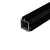 100-260-S Extruded aluminum tube with 0.25″ tall two-way standard captive fin by EZTube for 1/4″ panels for compact presentation in Matte Black Powder Coating