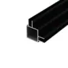 100-260-S Extruded aluminum tube with 0.50″ tall two-way extended captive fin by EZTube for 1/4″ panels for increased panel security in Matte Black Powder Coating