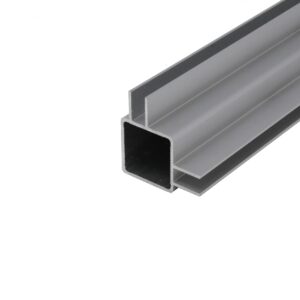 100-260-S Extruded aluminum tube with 0.50″ tall two-way extended captive fin by EZTube for 1/4″ panels for increased panel security