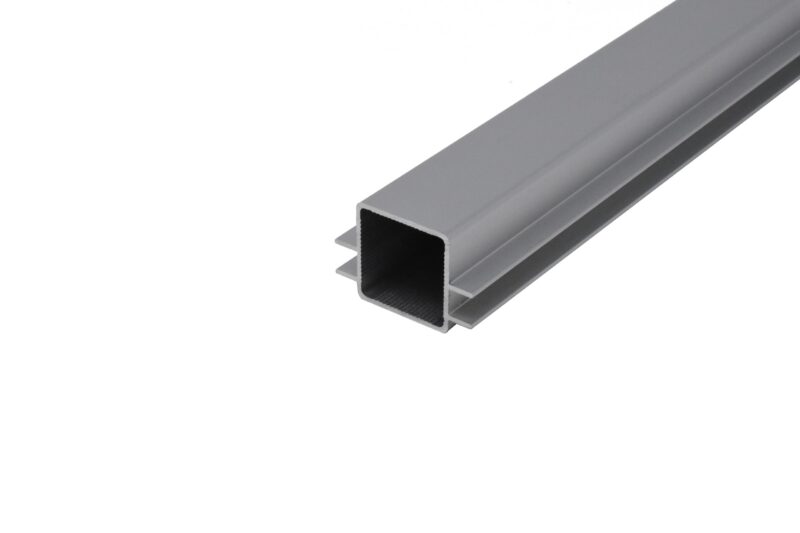 100-270 2-way I slot standard captive fin extruded aluminum tube by EZTube for 1/4″ panels for increased panel security