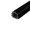 0.25″ tall 3-way t-slot extruded aluminum tube with standard captive fins. T slot extruded aluminum tube with extended captive fins by EZTube for 1/4″ panels for increased panel security in matte black powder coating