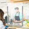 24" W x 36" H countertop sneeze guard