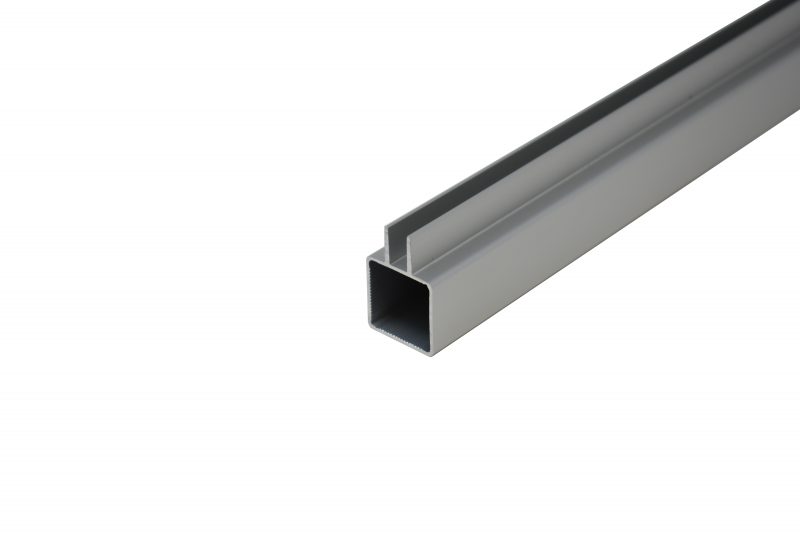 100-255-S Centered, Single Captive Fin Extruded Aluminum Tube for 1/4″ Panel by EZTube