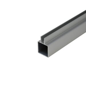 100-255-S Centered, Single Captive Fin Extruded Aluminum Tube for 1/4″ Panel by EZTube