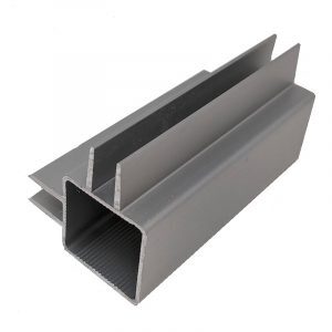 0.50″ centered, two-way L slot extended captive fin extruded aluminum tube by EZTube for 1/4″ panels for increased panel security