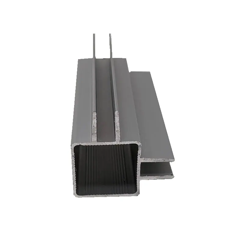 0.50″ centered, two-way L slot extended captive fin extruded aluminum tube by EZTube for 1/4″ panels for increased panel security