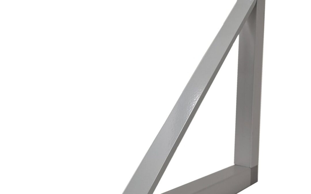 Support Bracket Gray with screws by EZTube global supplier of commercial and industrial boltless construction solutions