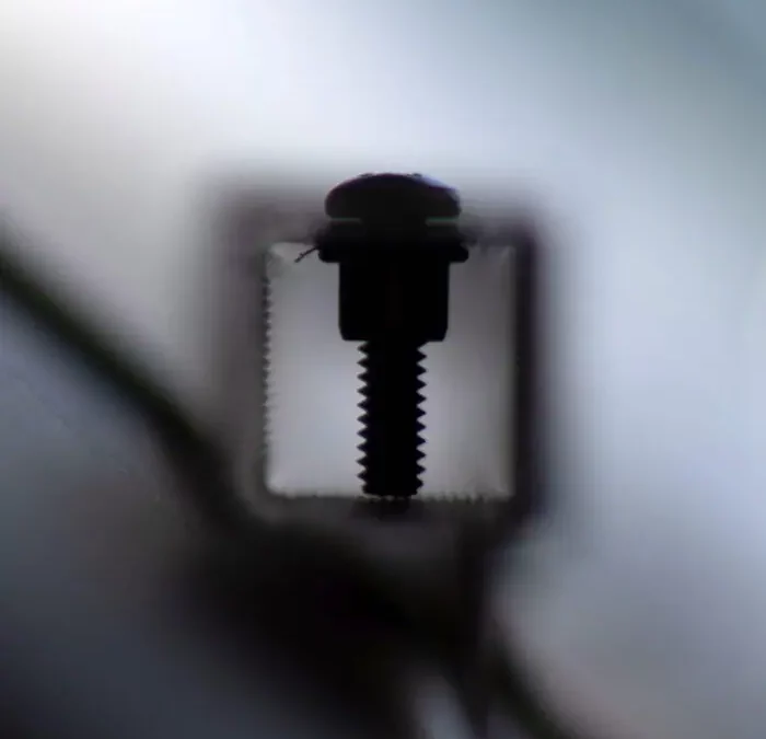 An installed rivet nut in EZTube