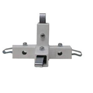 320-QR 5-Way White Composite Quick-Release Cross Connector for Square Tube