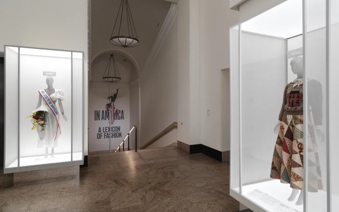 The Metropolitan Museum of Art uses EZTube frames, square tubes, extruded aluminum tube, framing, ez tube press fit fasteners, 80 tube 20 extrusion, aluminum framing system, t slot aluminum framing, and modular framing for the Met Gala 2021, embodying modernist aesthetics and design