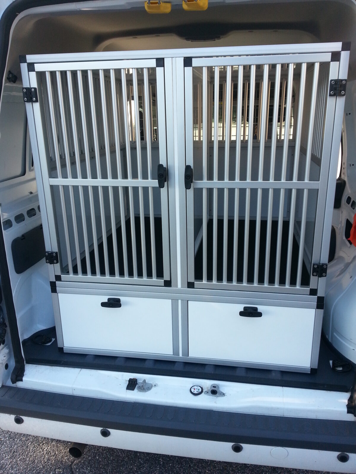 DIY animal rescue cage built using EZTube, the global supplier of advanced commercial and industrial framing solutions, for emergency use and transport of rescue animals
