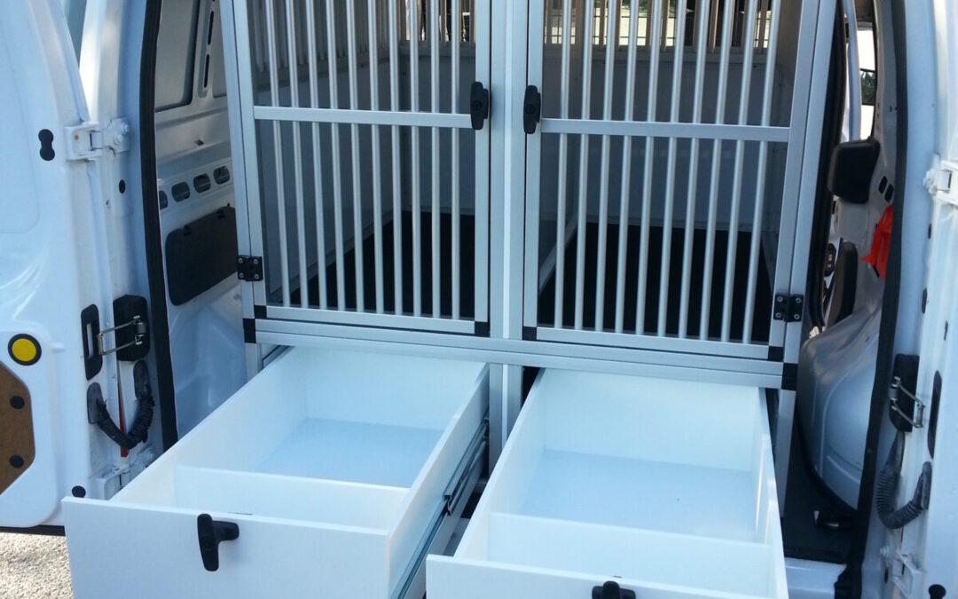 DIY animal rescue cage built using EZTube for emergency use and transport
