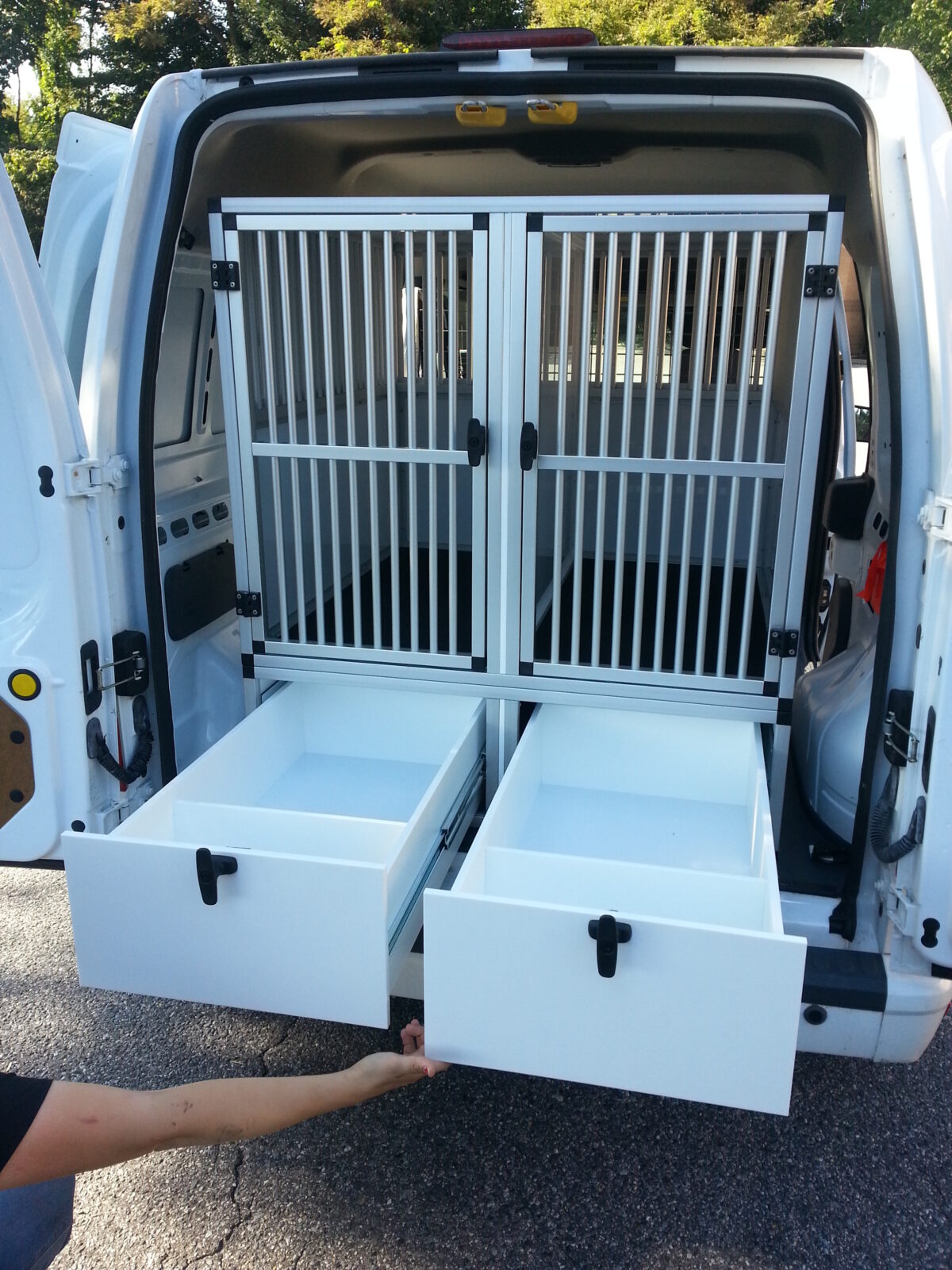 DIY animal rescue cage built using EZTube for emergency use and transport