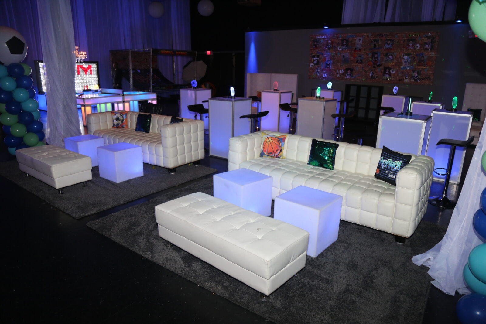 Lounge area and modern hangout created using EZTube modular framing