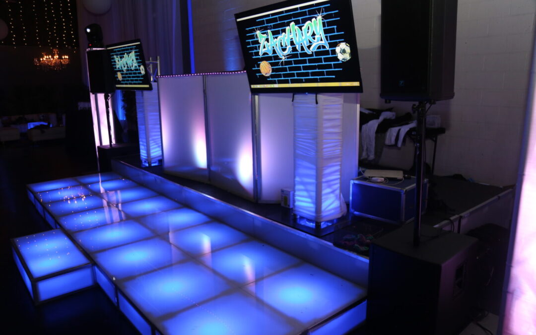 Dance floor and party venue created from scratch using EZTube tubes, connectors, and accessories for complete structure framing solutions