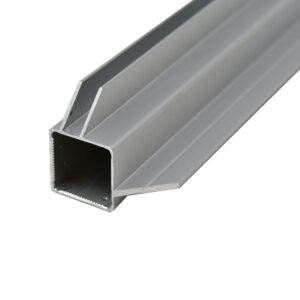252-S Double L-Slotted Captive Extended Fin Square Aluminum Extrusion for 1/4" Panels by EZTube
